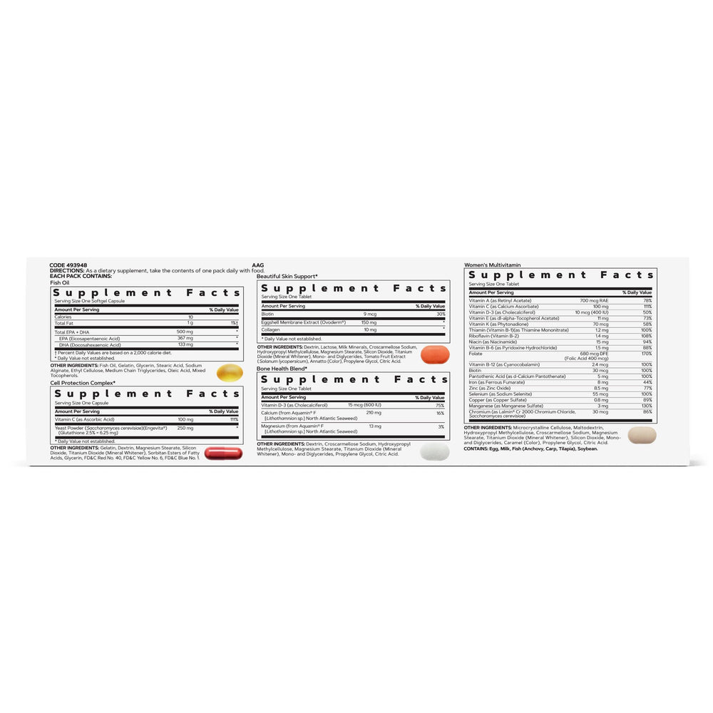 GNC Women’s 40+ Vitapak daily packs for on-the-go nutrition