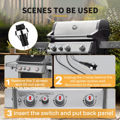 Gnellkoor GS4 igniter switch installation guide for Weber grills