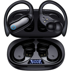 GNMN V7 earbuds with charging case display real-time battery status on the go.