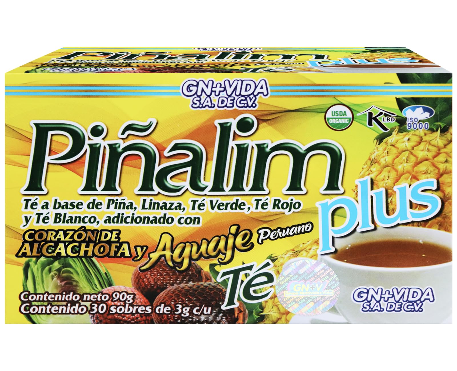 GN+Vida Pinalim Plus blends flaxseed with tea leaves