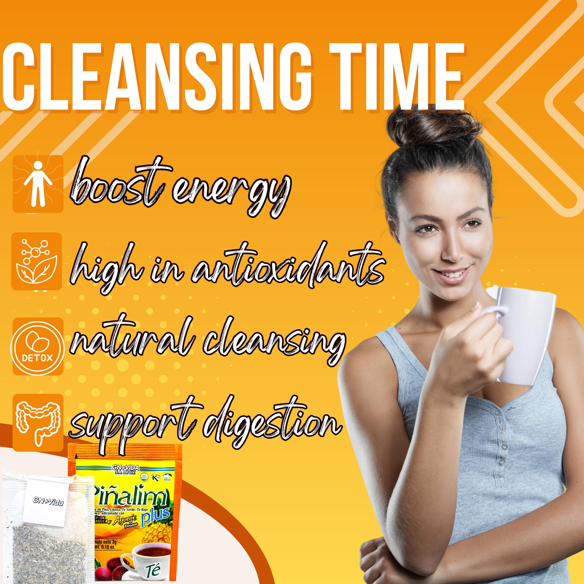 Caffeine-free GN+Vida Pinalim Plus ideal for evening use