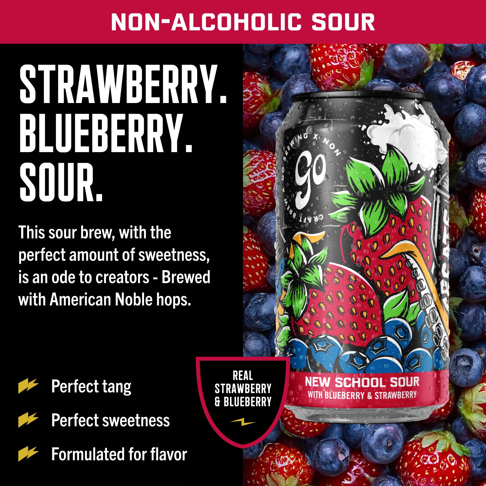 Go Brewing low-calorie label indicating a lighter option