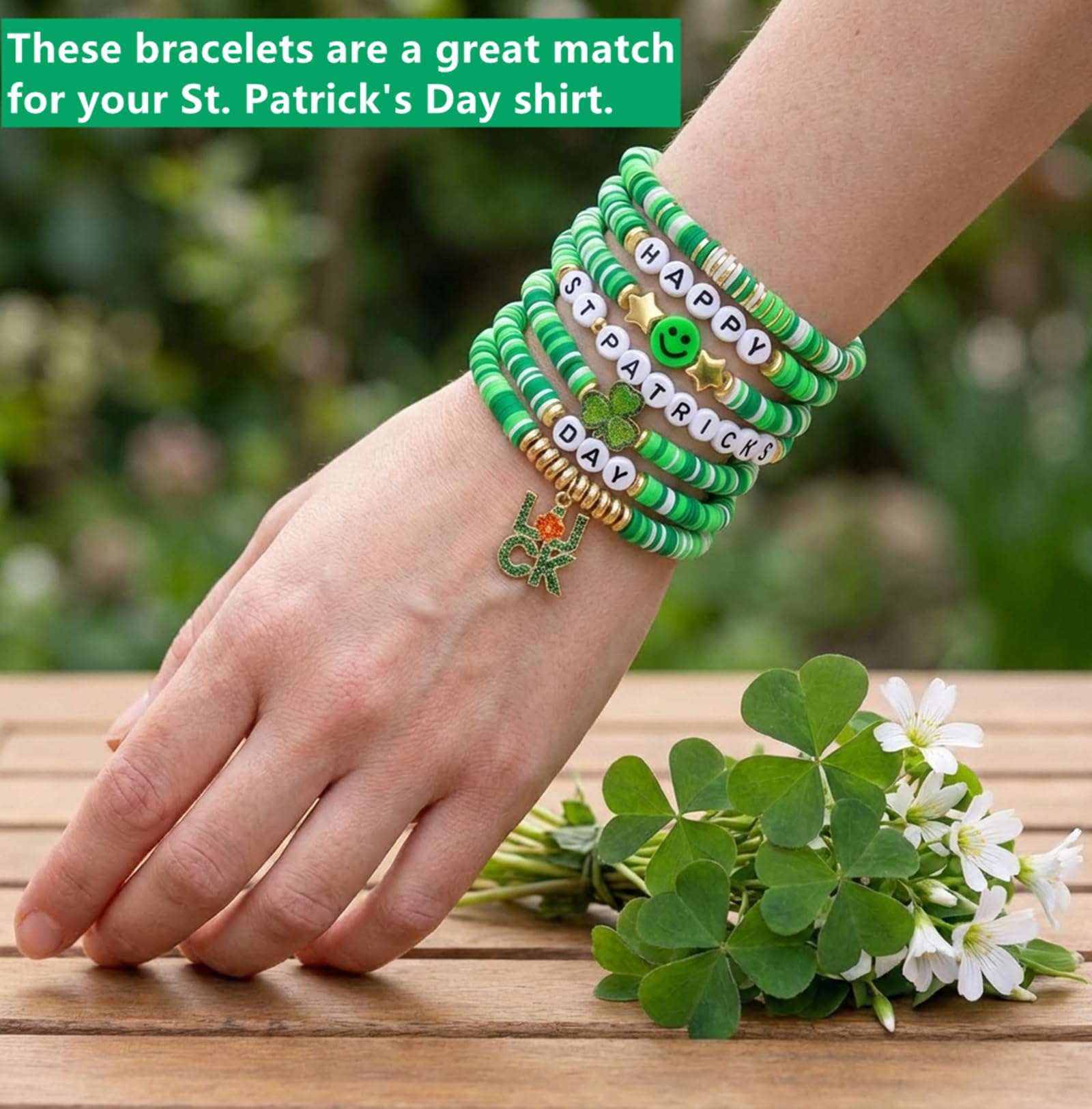 Go Ho four-leaf clover glitter adds festive sparkle and luck-inspired charm