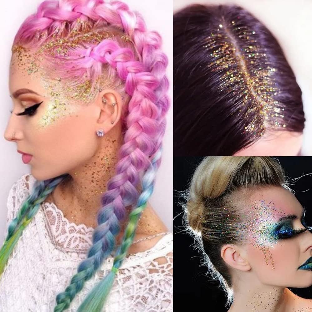 Go Ho Gold Body Glitter on the arm adds festival shine and long-lasting sparkle.