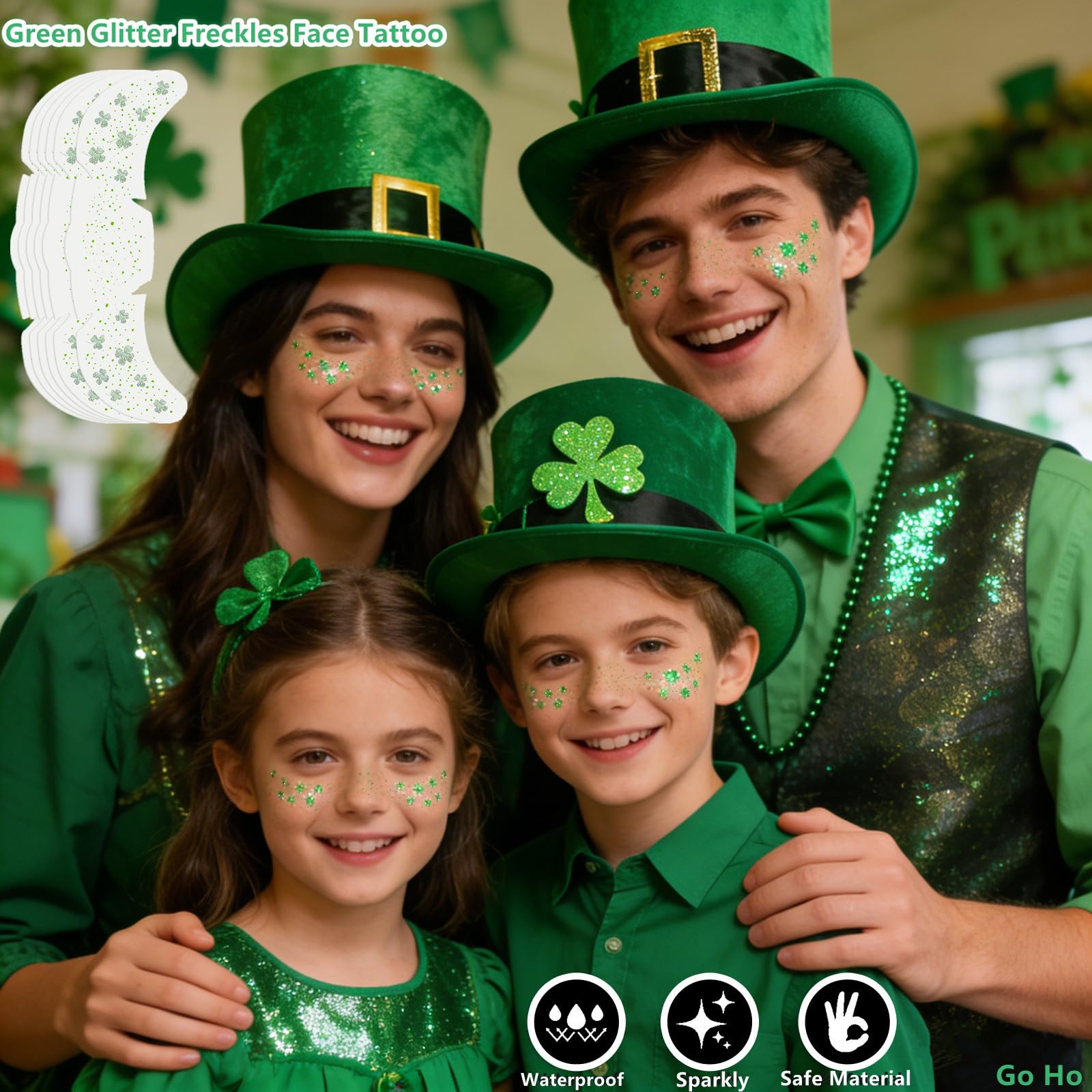 Go Ho hypoallergenic kid-safe glitter freckles for family fun