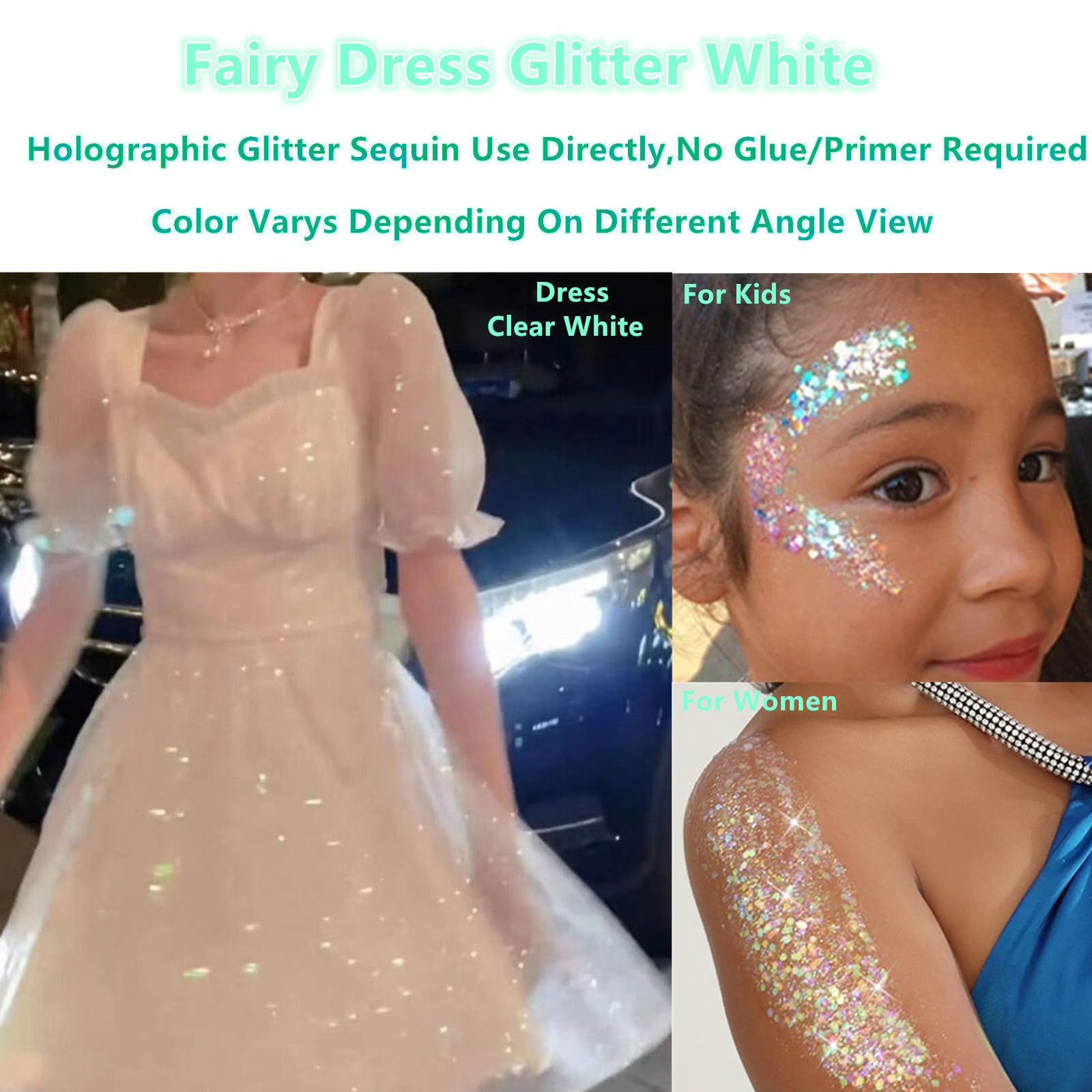 Mermaid-sequin glitter from Go Ho for festive outfits