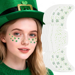 Go Ho Shamrock glitter freckles face tattoo pack for festive wear
