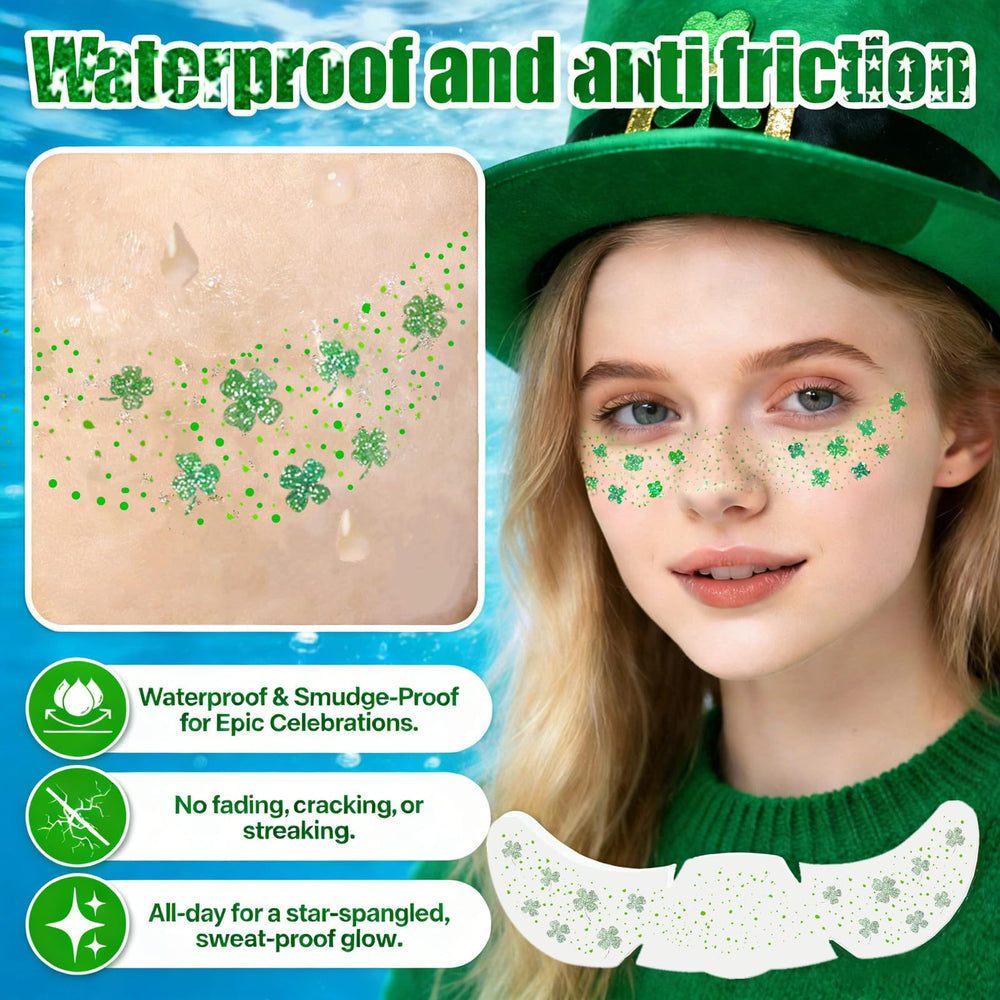 Go Ho St Patrick's Day parade glitter tattoo for bold outfits