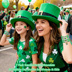 Go Ho stackable St Patrick's bracelets with adjustable fit for comfortable wear