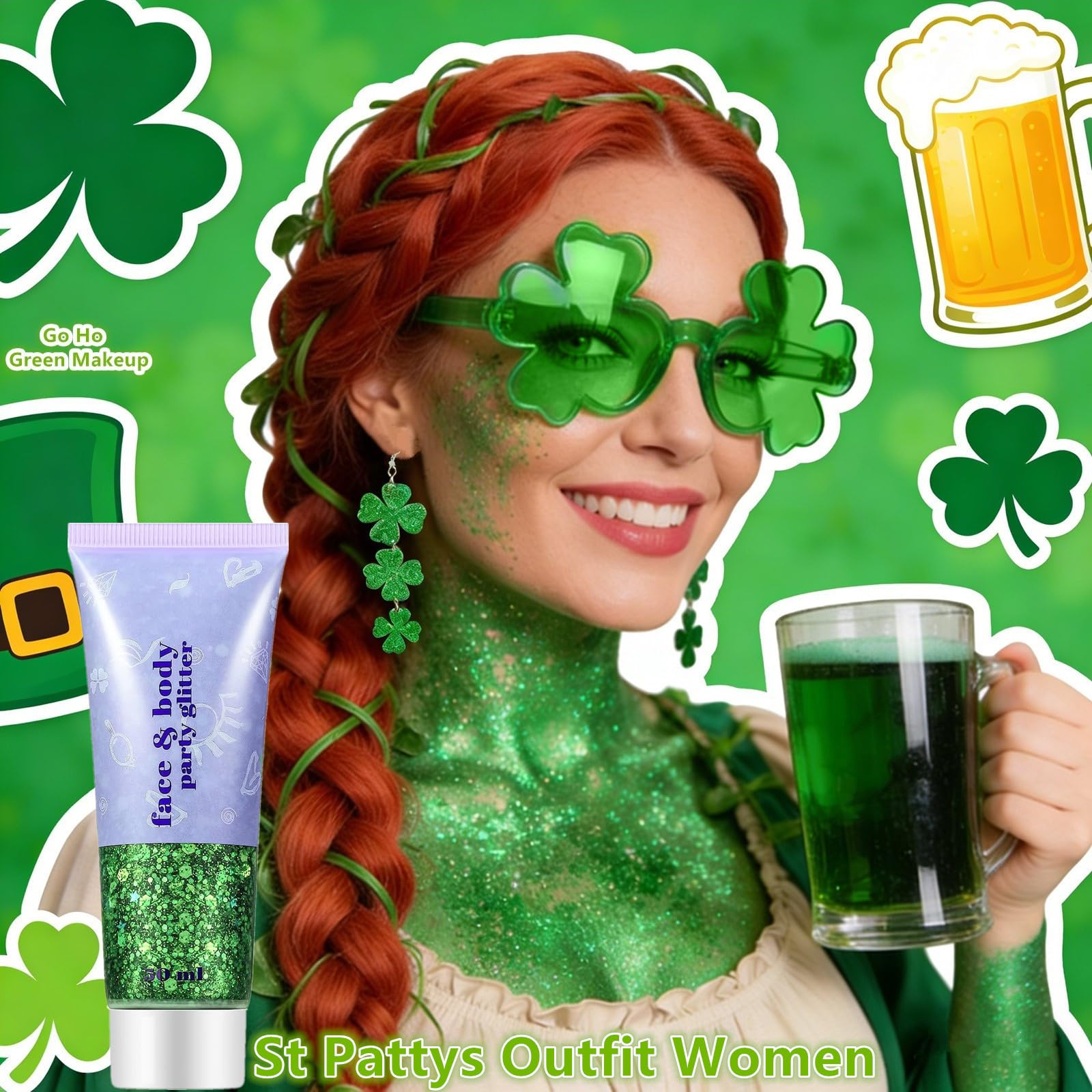 Go Ho vegan-safe glitter enhances festival makeup without harsh chemicals