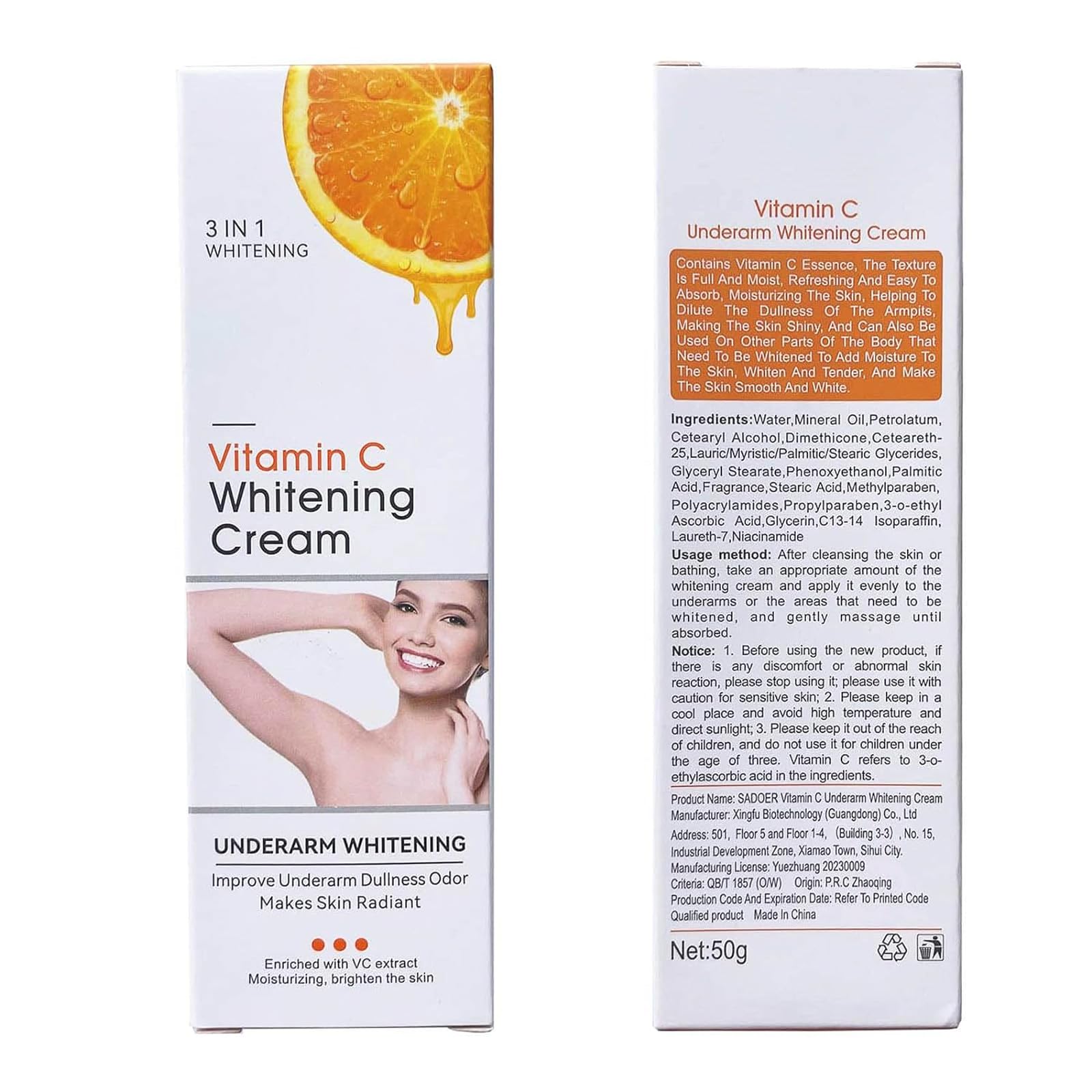 Go Ho Vitamin C Cream being applied to face for even tone.