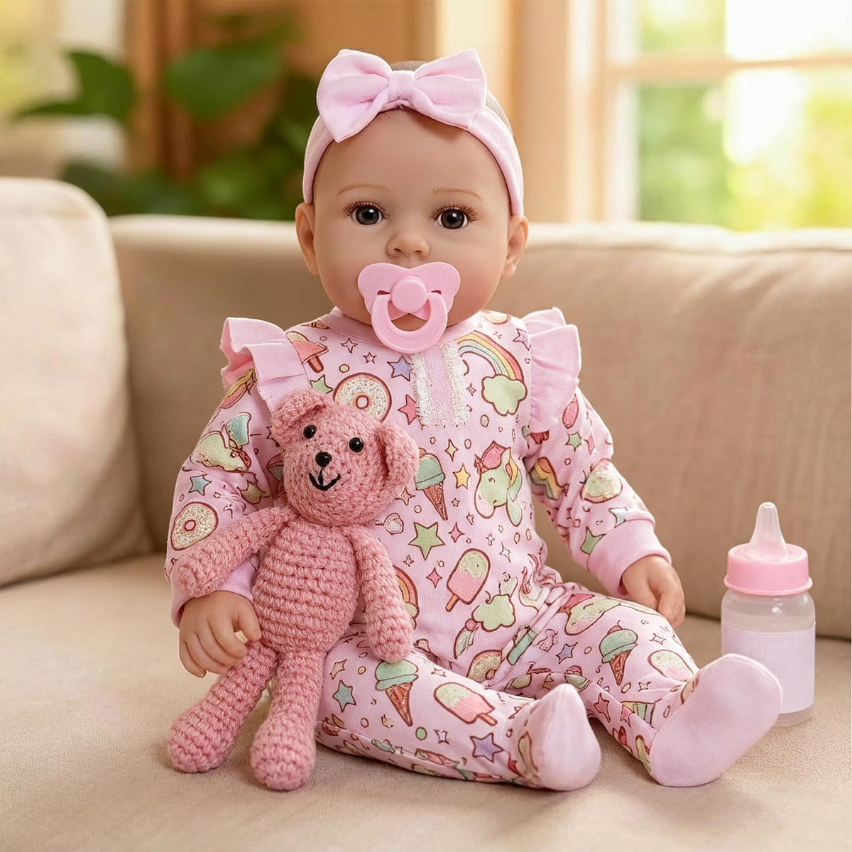 GOAROY 17-inch realistic doll head-to-toe for lifelike hugging and imaginative play