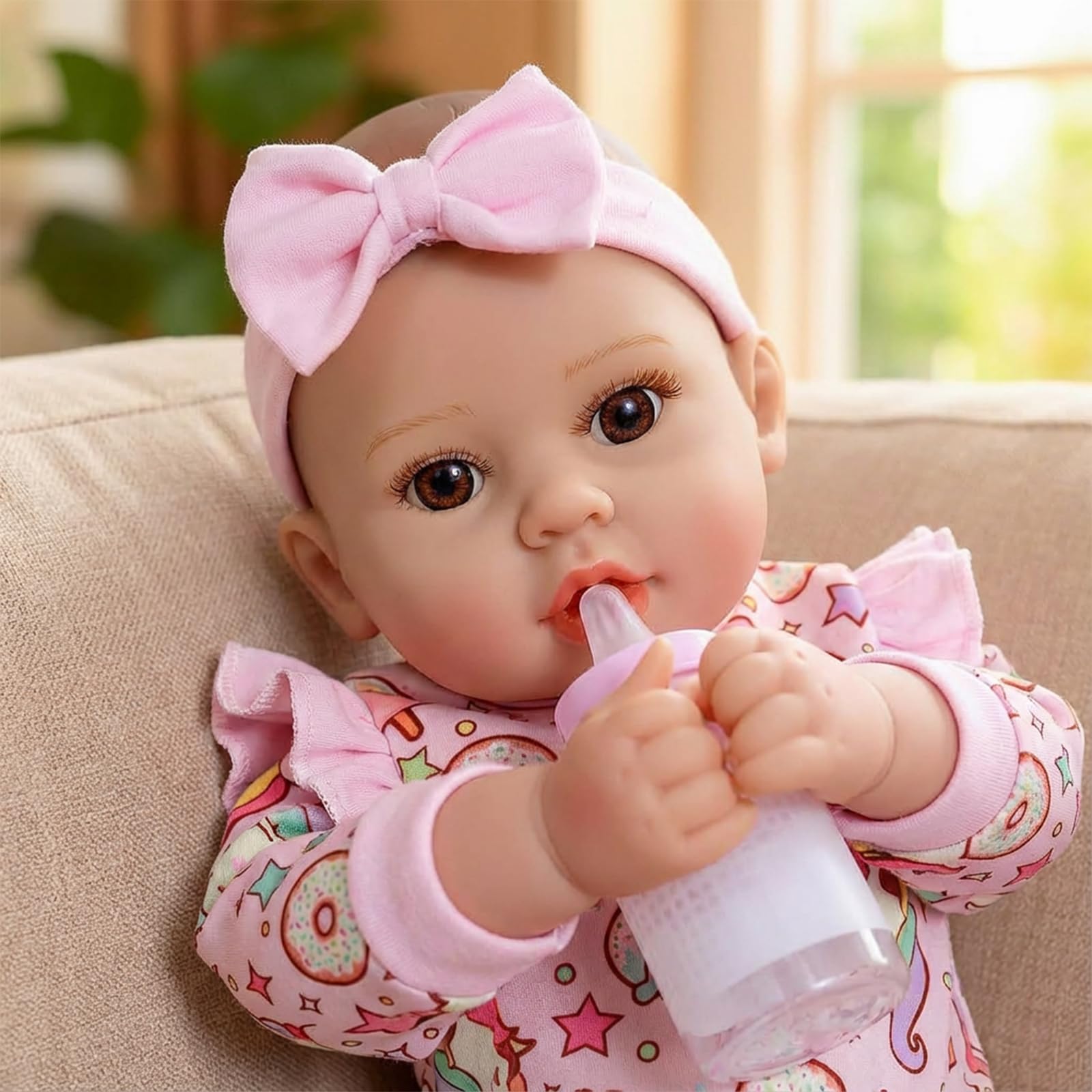 GOAROY soft-cloth body doll provides comfortable hold for cuddling and pretend play