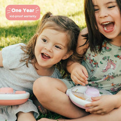 GoBe Kids Snack Spinner close-up of the double-wide compartment for versatility.