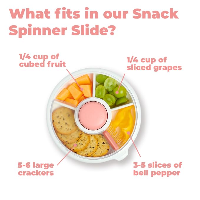 GoBe Snack Spinner lid shown as airtight and spill-resistant.