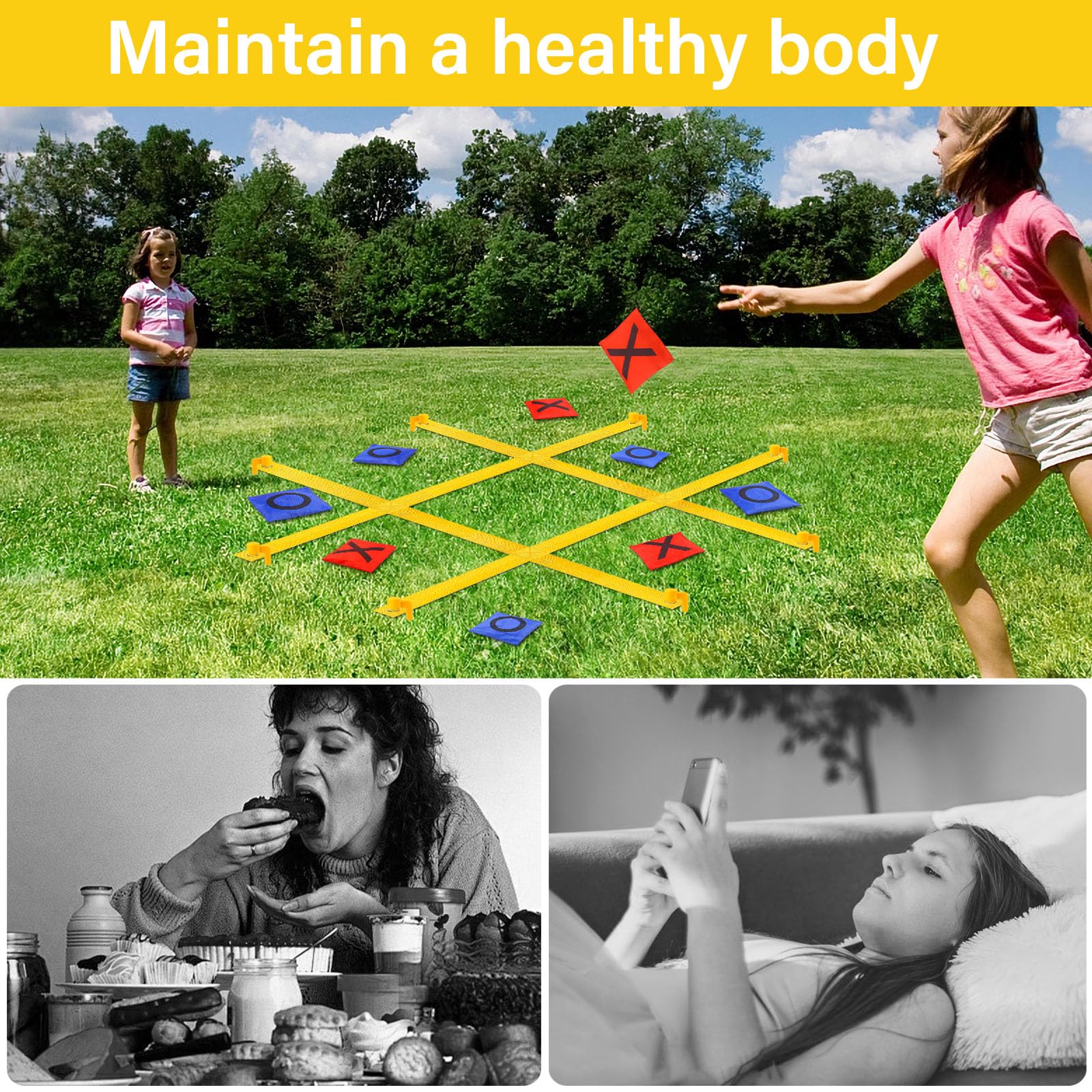 GoBene giant tic tac toe family backyard fun suitable for kids and adults.