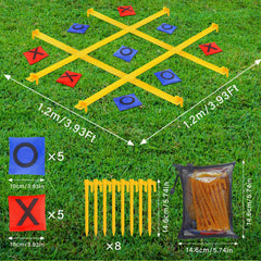 GoBene giant tic tac toe ground stakes secure the game for steady lawn play.
