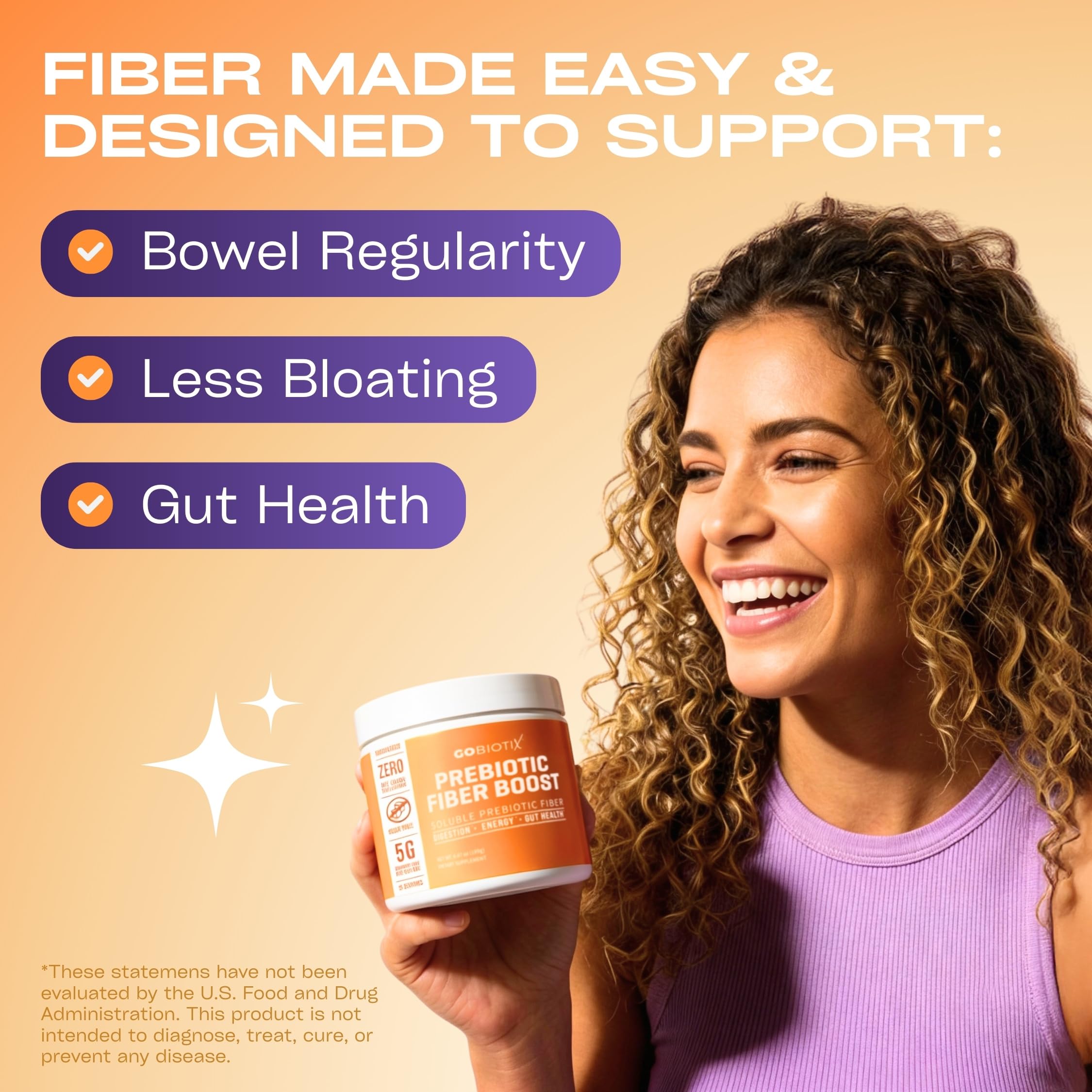 GOBIOTIX scoop measures a serving for daily fiber intake.