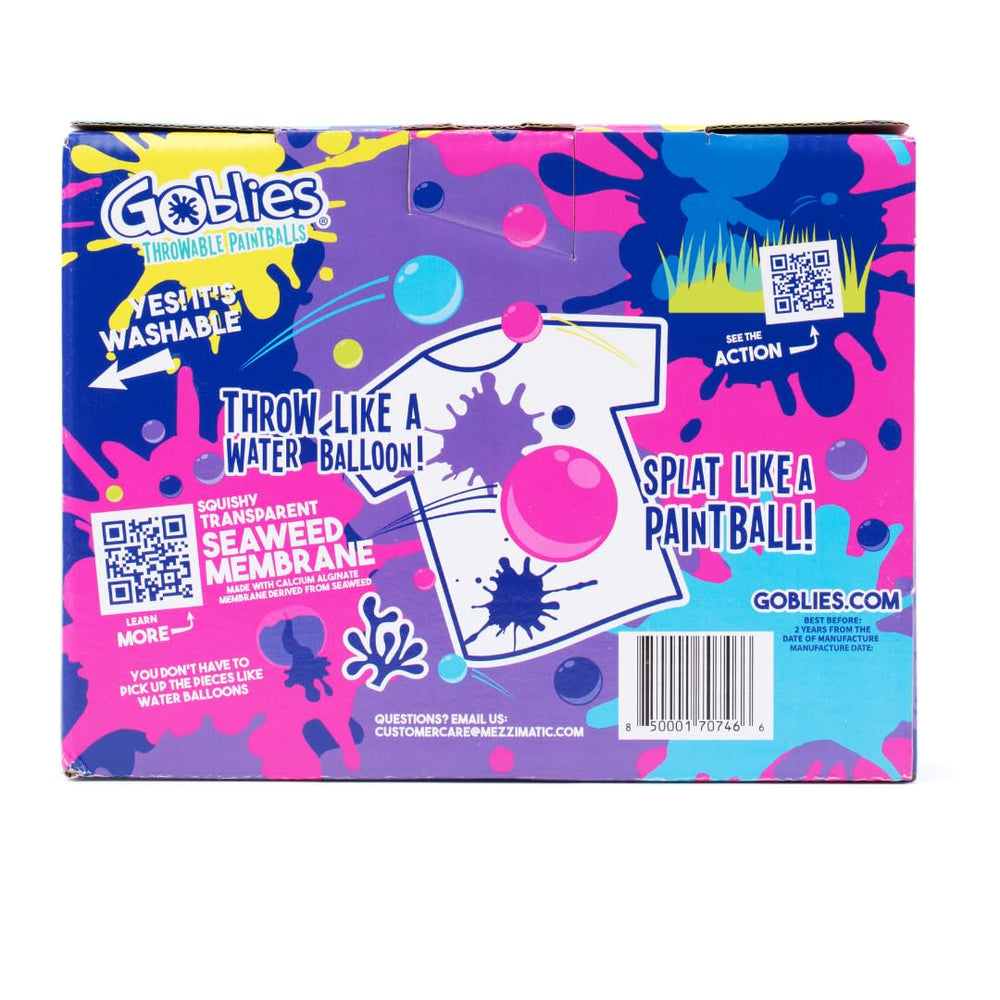 Goblies liquid-packed packaging keeps balls hydrated for instant use