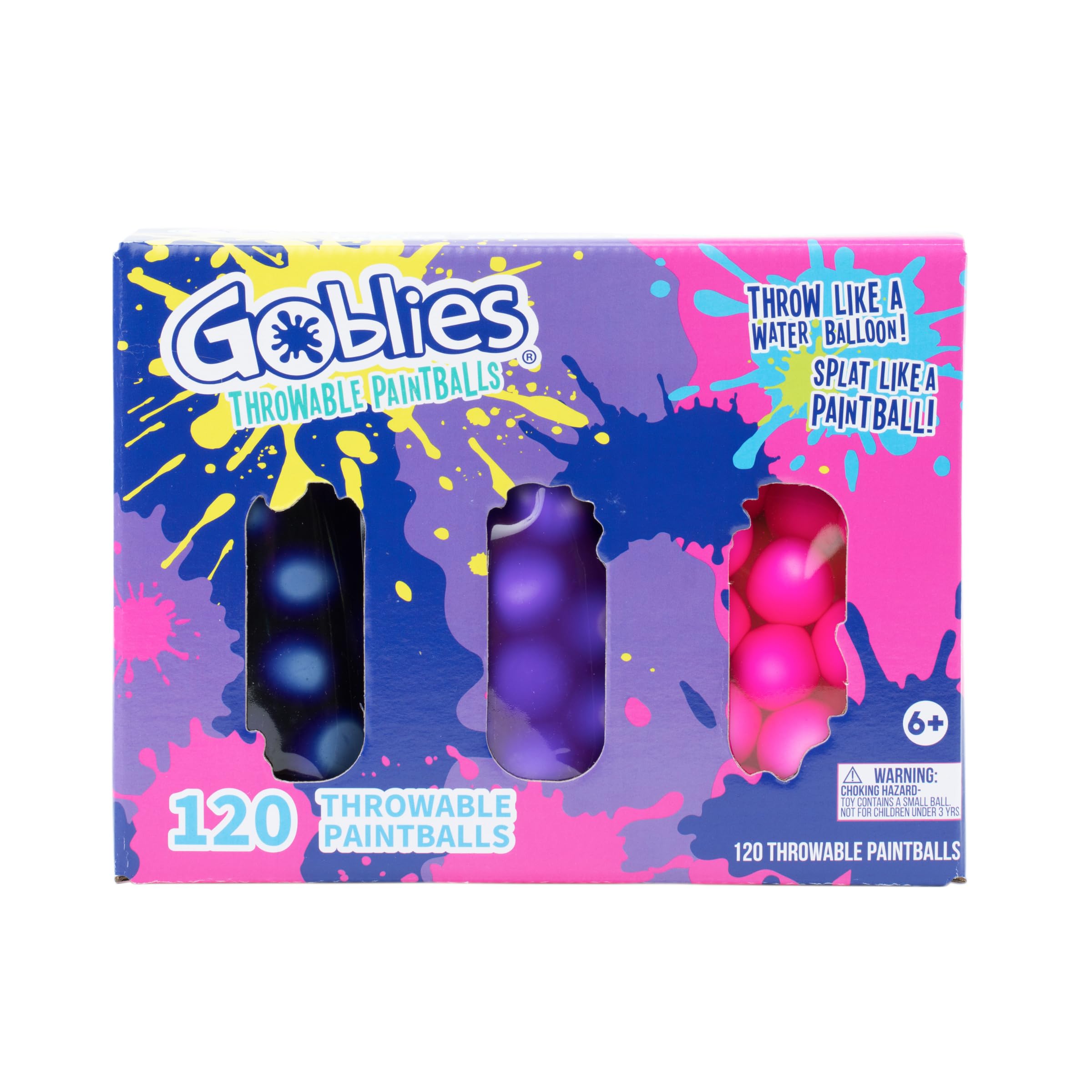 Goblies throwable paintballs indigo violet pink pack for outdoor color play