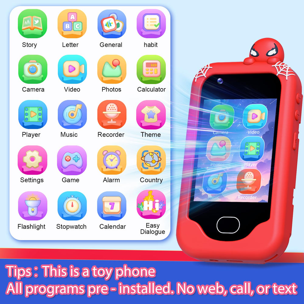 Gocina Kids Smart Phone back view highlights the durable silicone shell
