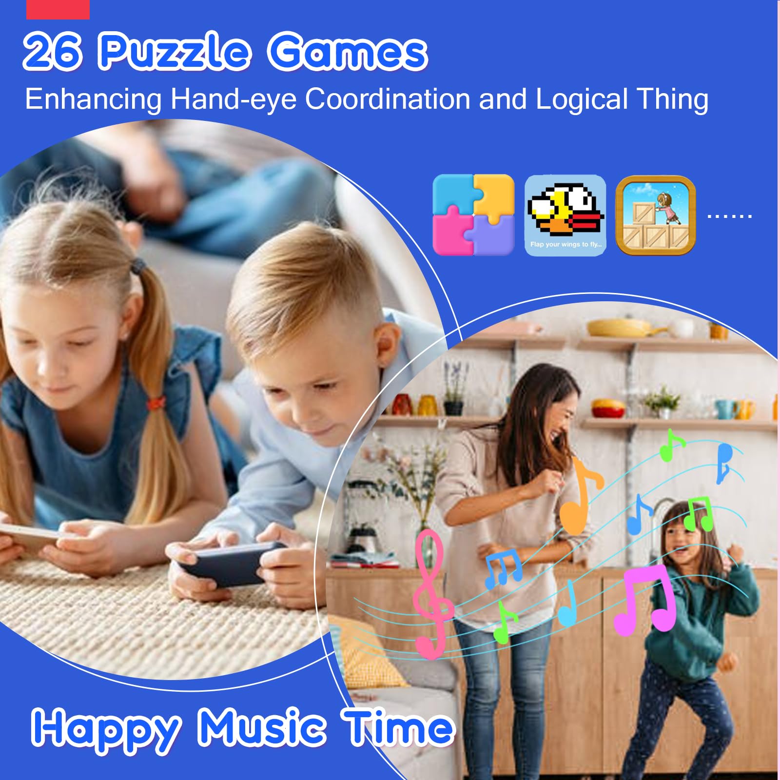 Gocina Kids Smart Phone durable silicone shell ensures soft grip