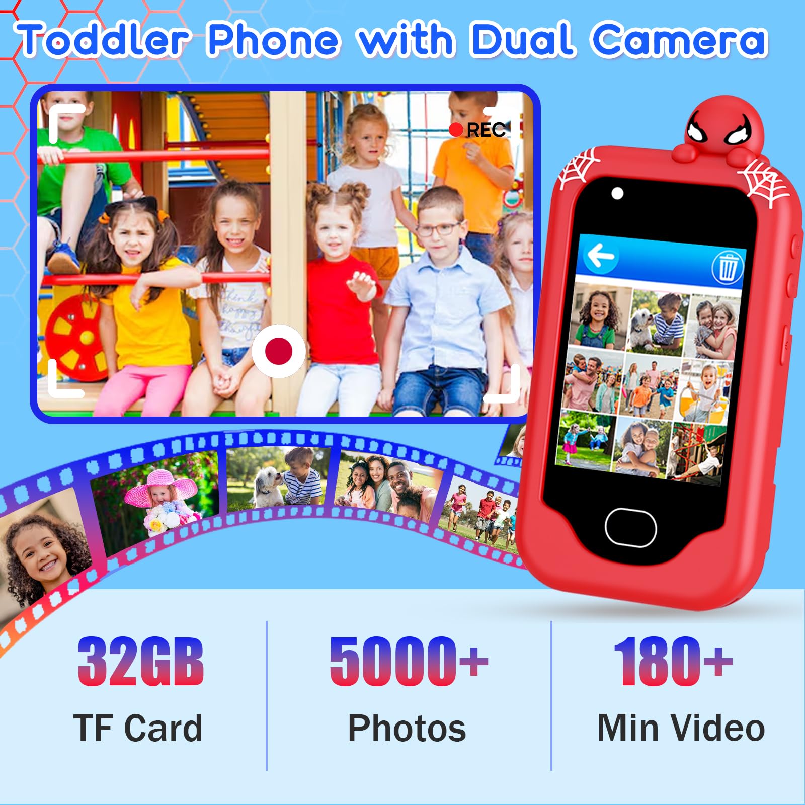 Gocina Kids Smart Phone front camera view for personalization options