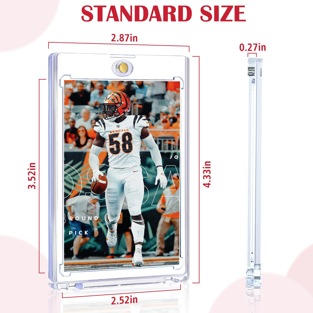 GoClimber 8ct magnetic card holders clear acrylic material for durability and visibility.