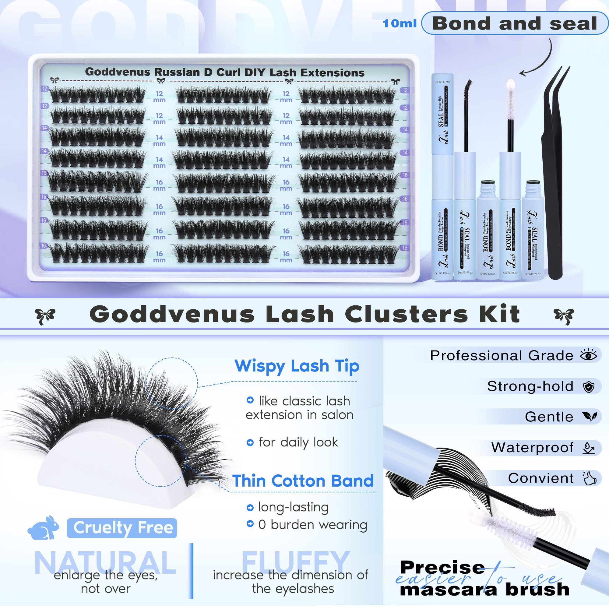 Goddvenus beginner-friendly lash kit for DIY lash enhancements.