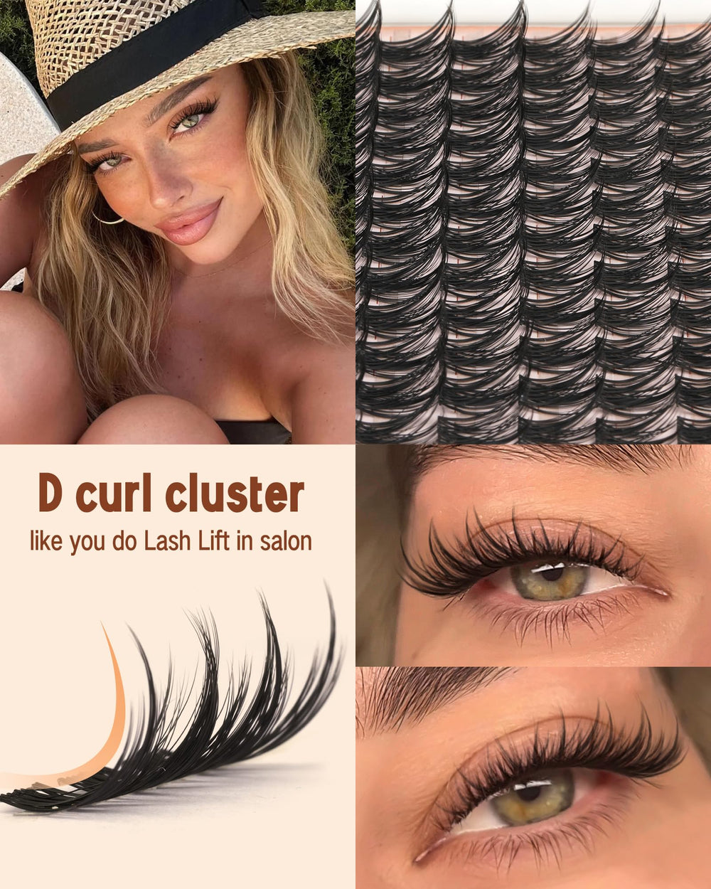 Goddvenus cat-eye effect lash clusters for eye-opening glamour.