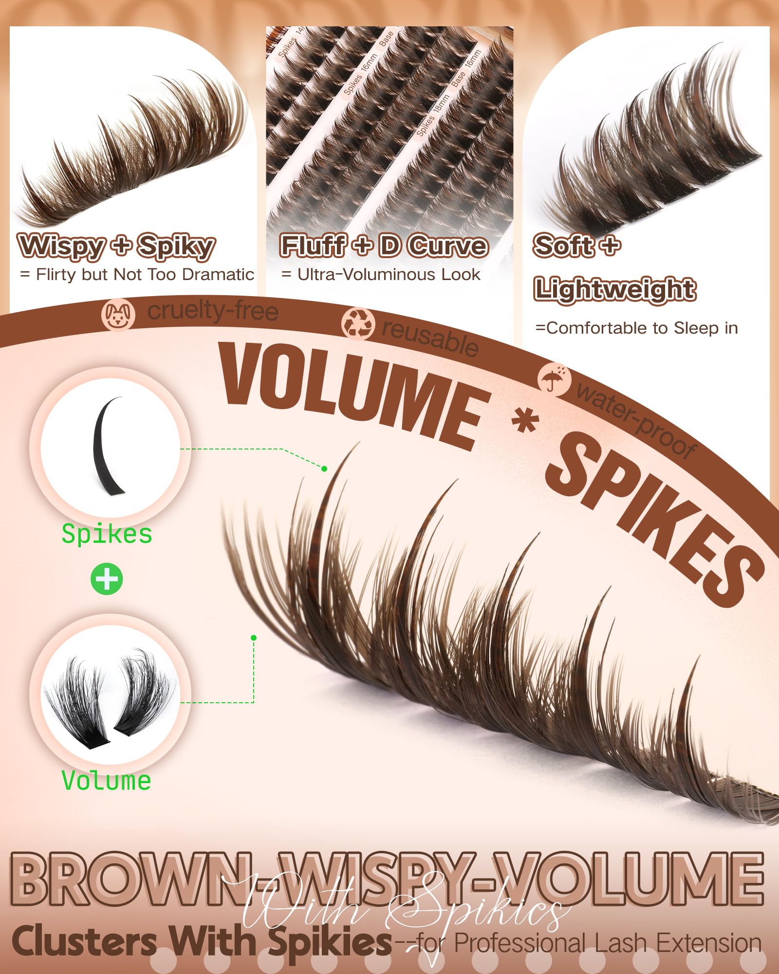 Goddvenus cruelty-free reusable lash clusters designed for comfortable, long-wear appeal.