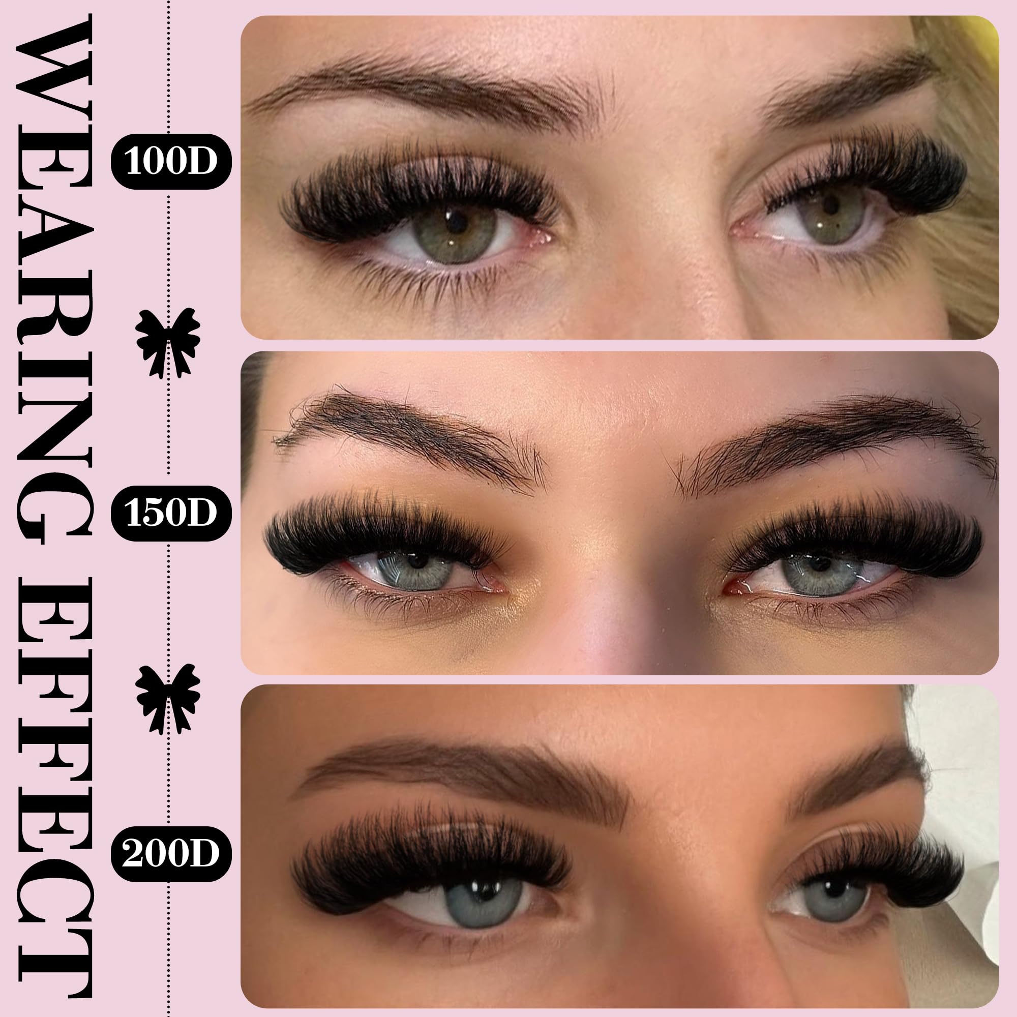 Goddvenus D-Curl wispy cluster closeup highlighting curled, voluminous lashes.