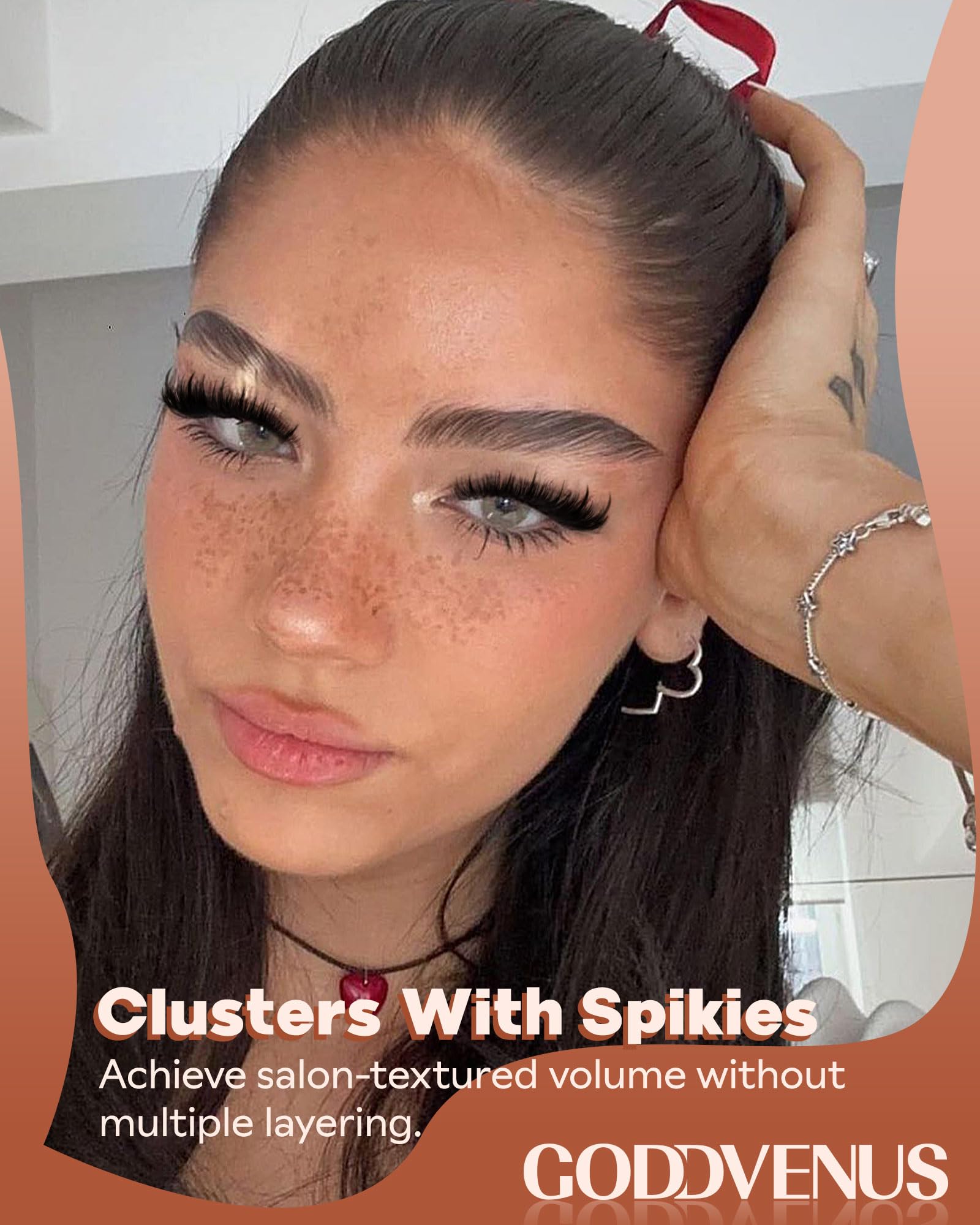 Goddvenus fairy lash clusters with textured fibers for a fuller look