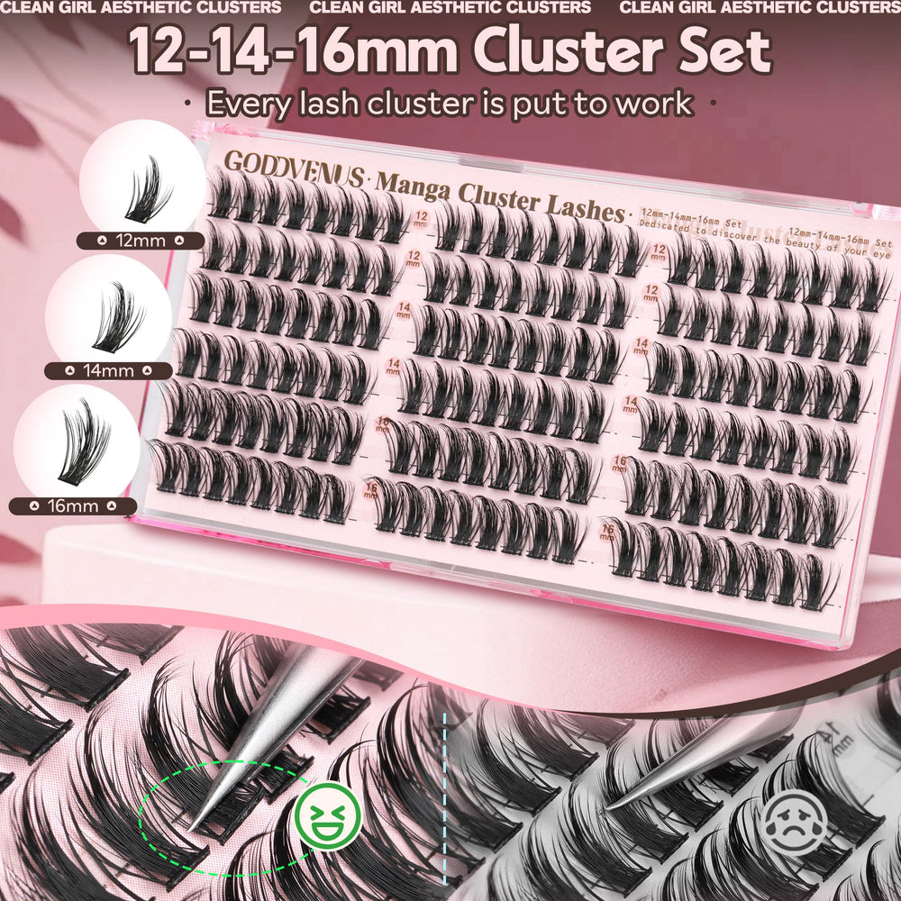 Goddvenus Feathery CC-Curl clusters lift with natural blend
