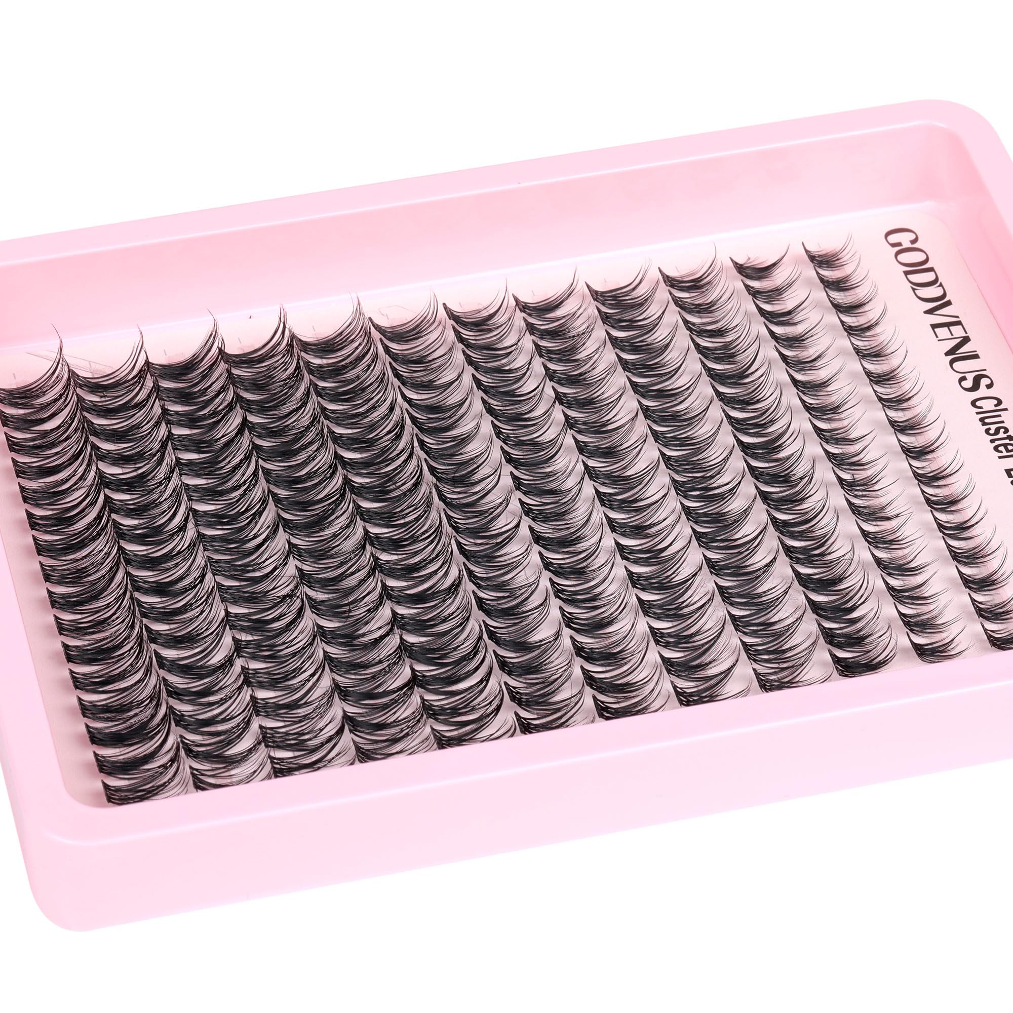 Goddvenus fluffy wispy clusters enhance natural eyes with subtle volume.