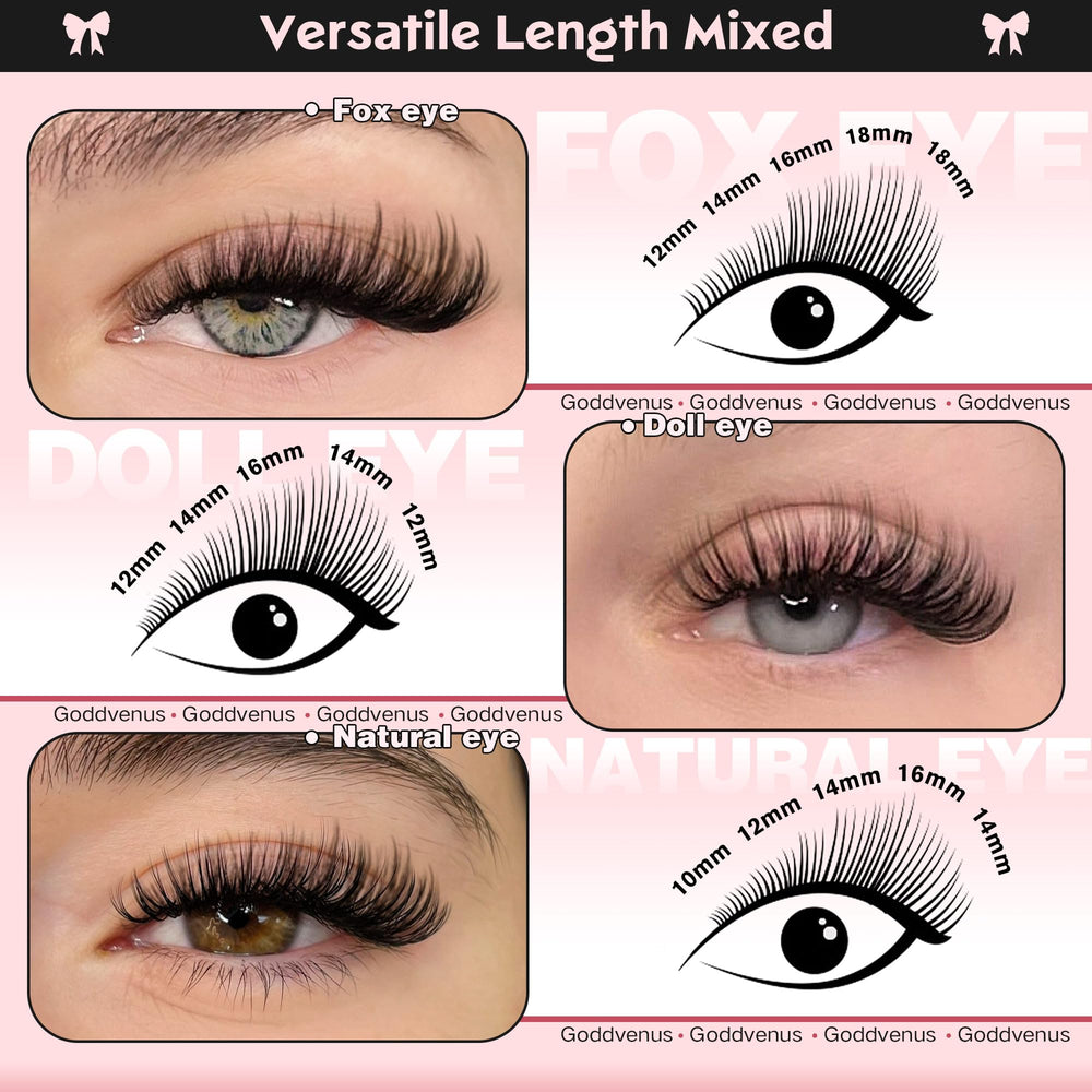 Goddvenus Easy to apply with customizable length for DIY lash extensions.