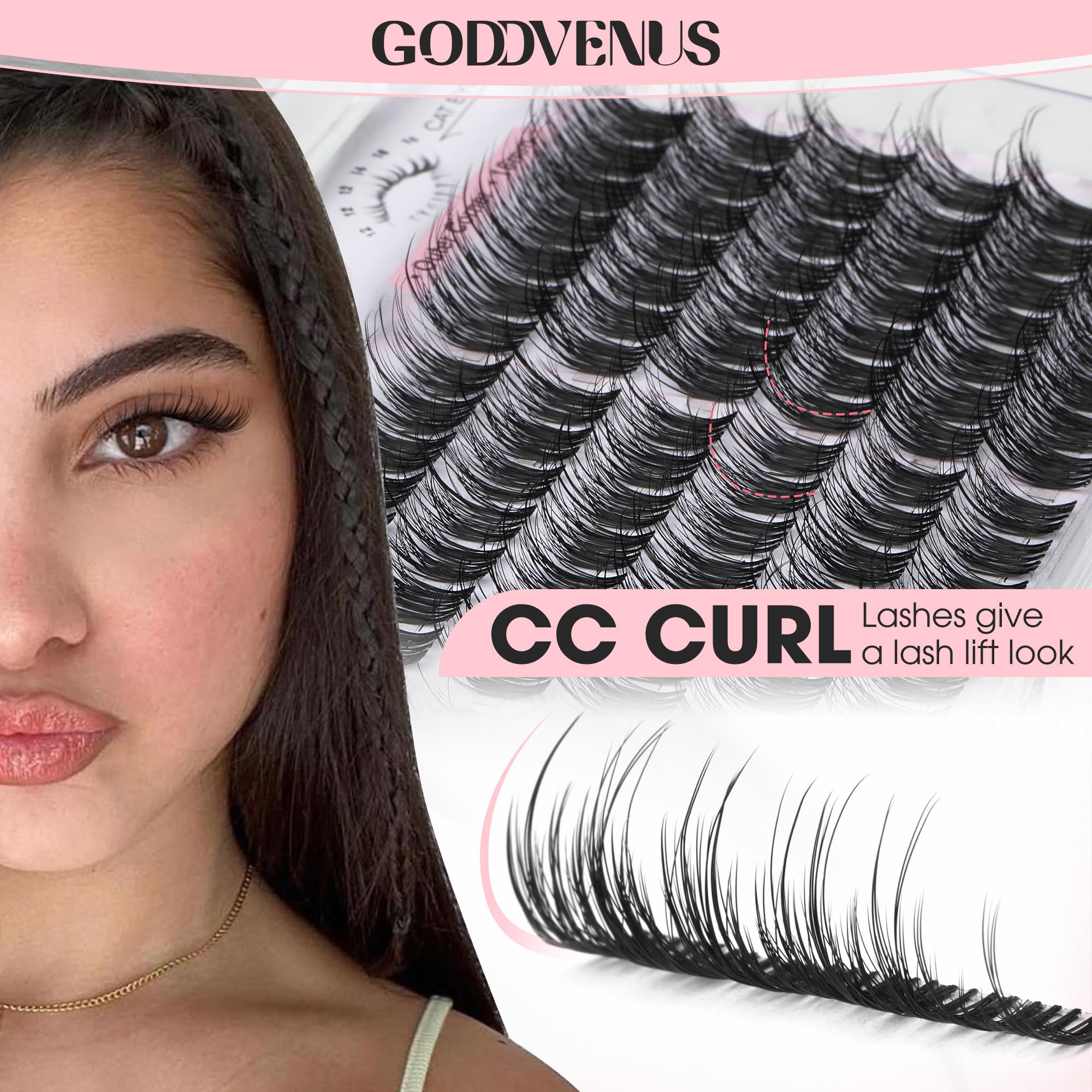 Goddvenus Lightweight lash clusters ideal for work or brunch