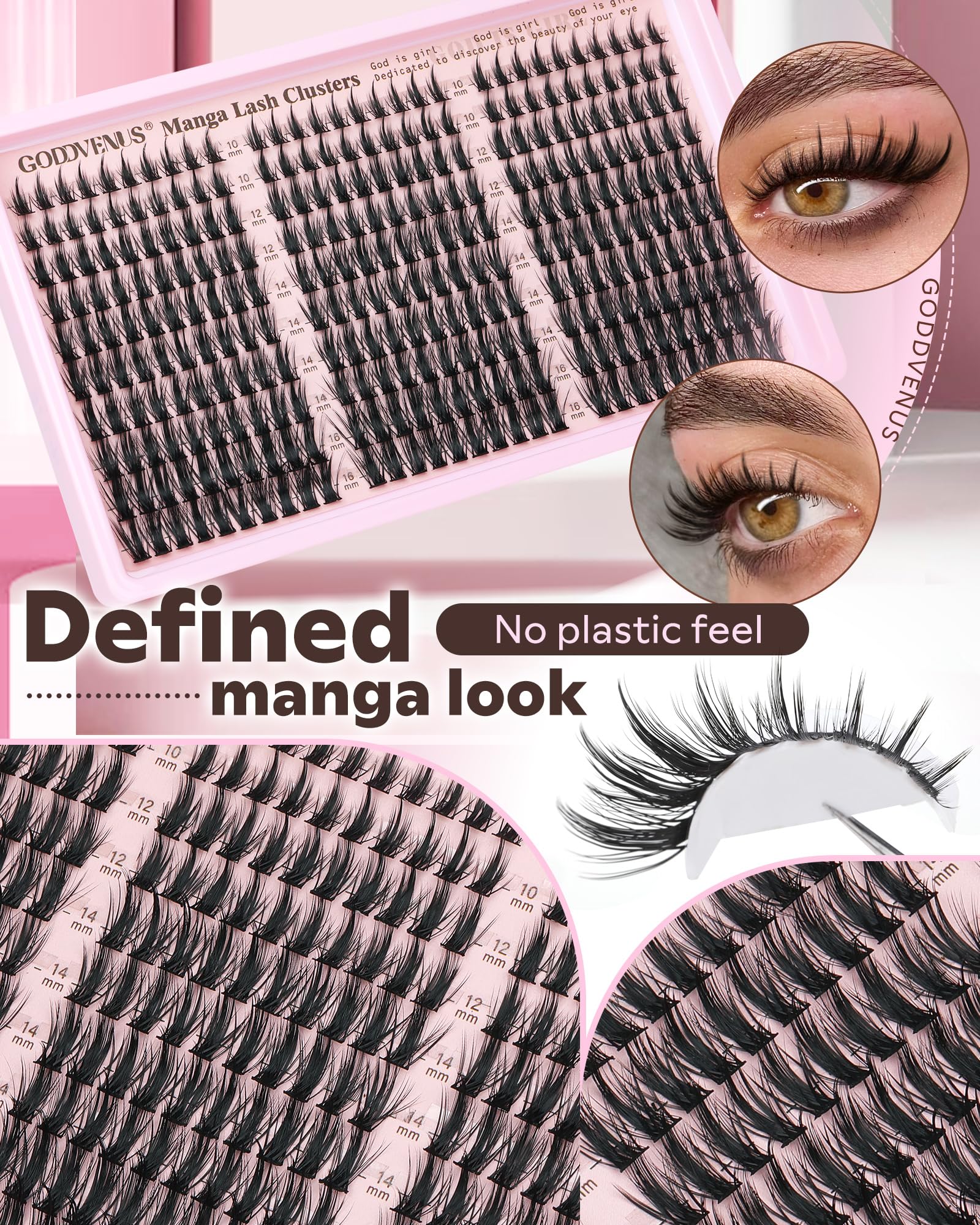 Goddvenus 10–16mm length range enables customizable eye shapes.