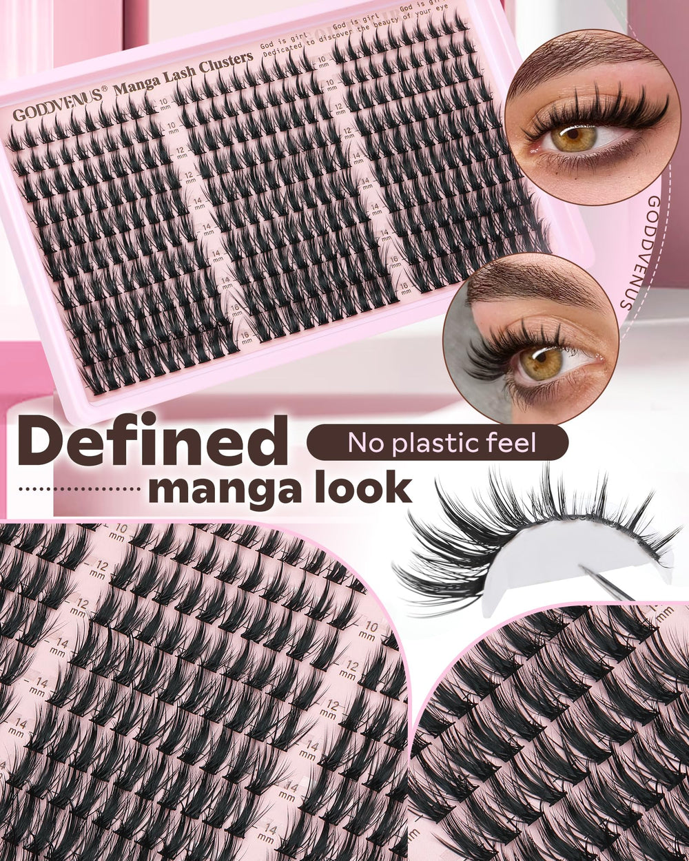 Goddvenus 10–16mm length range enables customizable eye shapes.