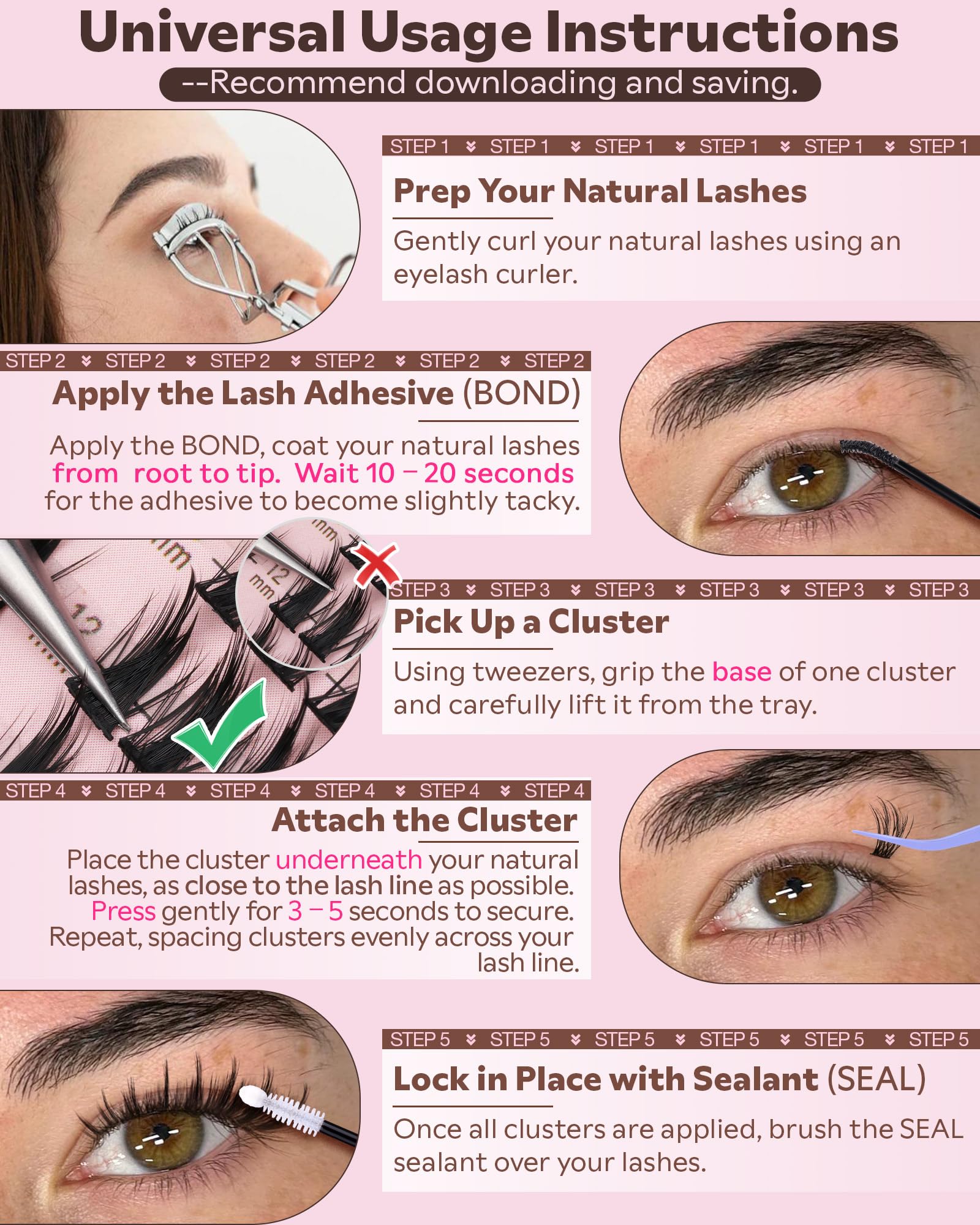 Goddvenus Lightweight clusters blend invisibly with lashes for seamless wear.