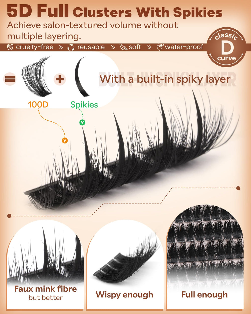 Goddvenus reusable faux mink lashes are soft and waterproof