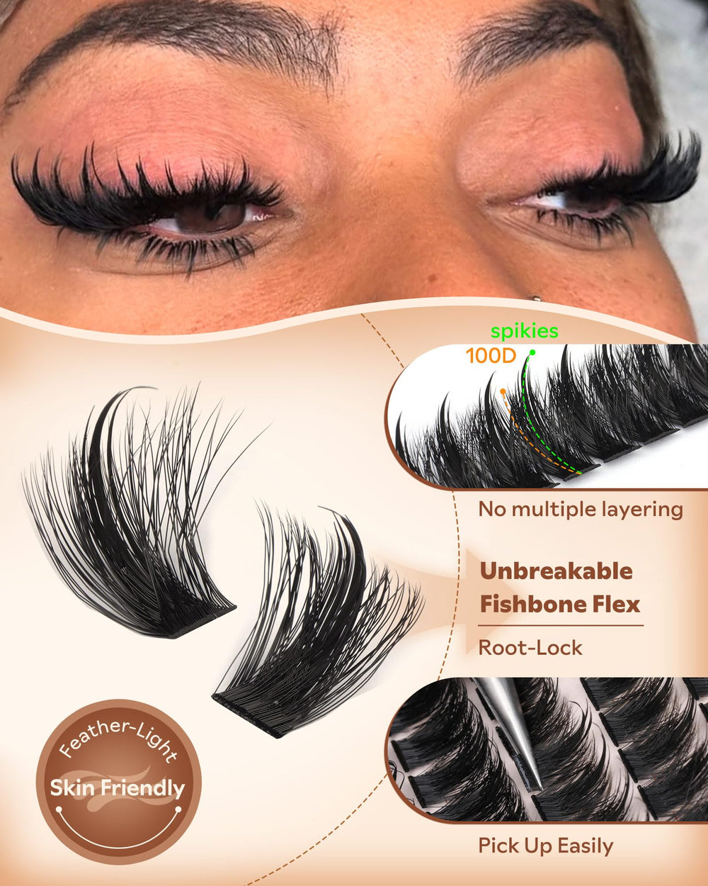 Goddvenus root-lock manga lashes for easy pickup and placement