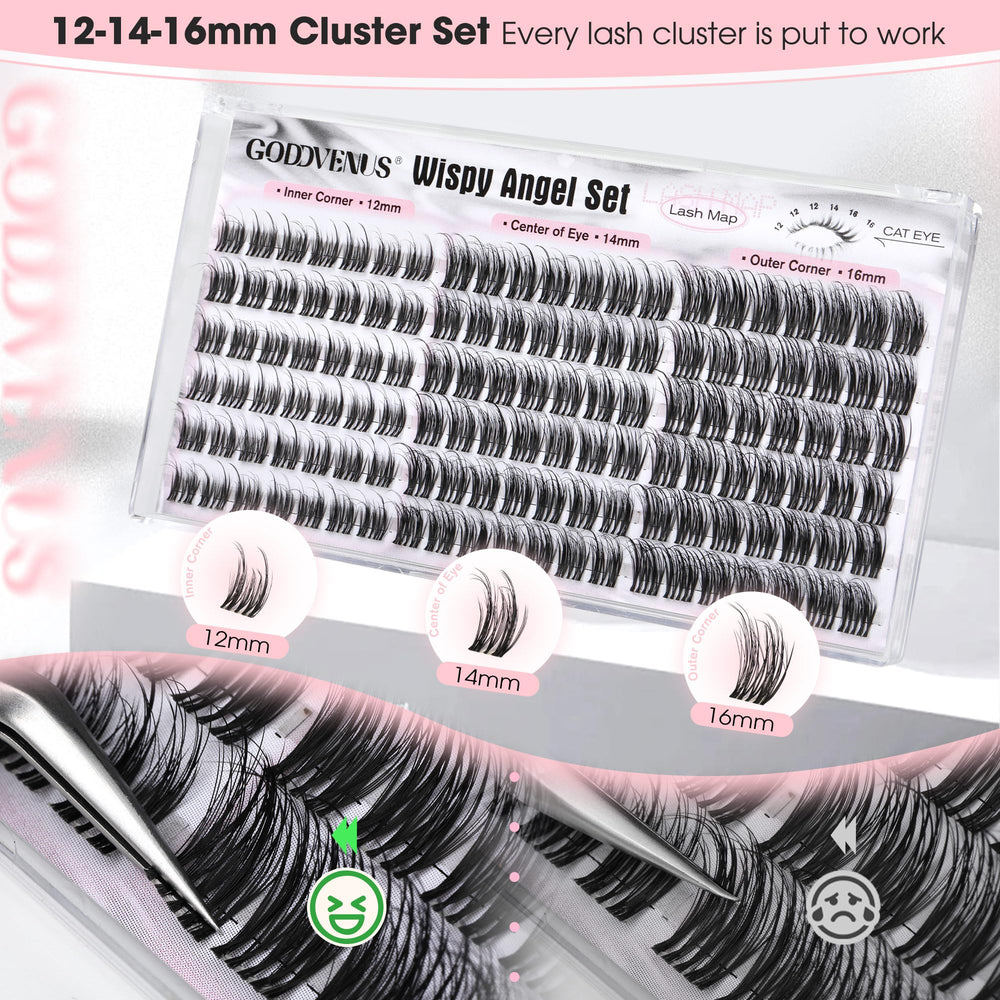 Goddvenus Versatile lash map mix for natural or cat-eye styles