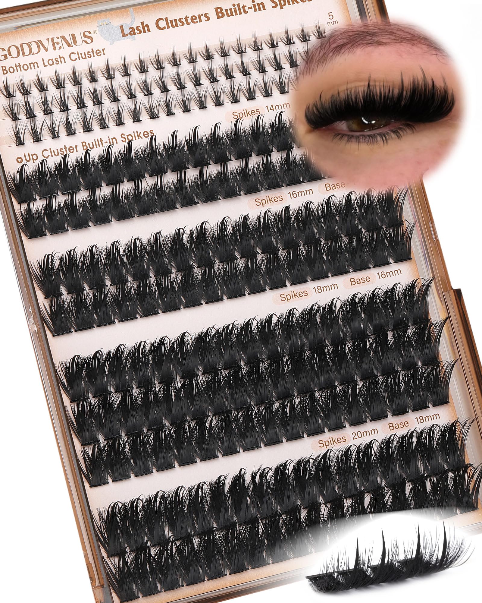 Goddvenus volume manga lash clusters with spikes for dramatic texture.