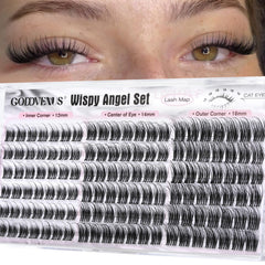 Goddvenus Wispy lash clusters 12mm natural look for subtle everyday lashes