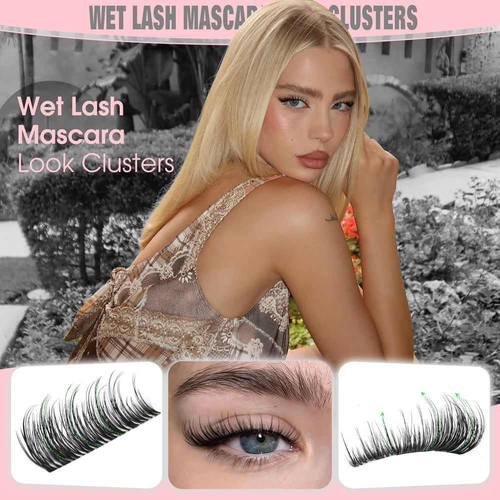 Goddvenus Wispy lash clusters 14mm for a soft, airy flutter