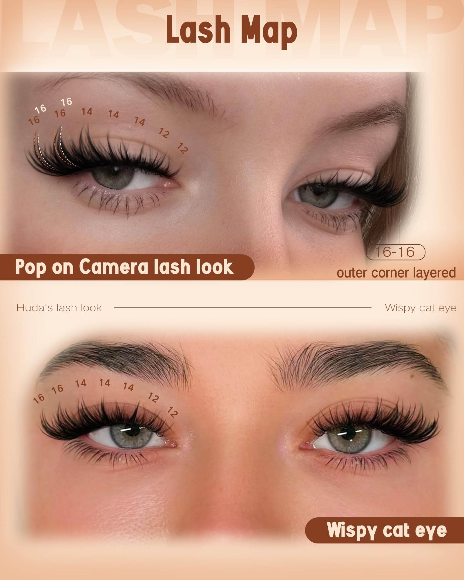Goddvenus wispy lash clusters 14mm for enhanced cat-eye effect.
