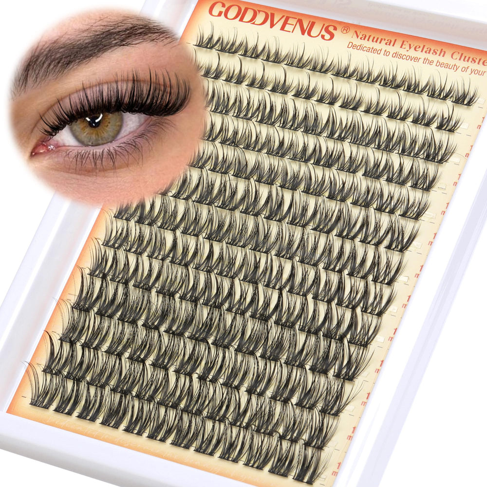 Goddvenus wispy lash clusters pack for voluminous, lightweight lashes.