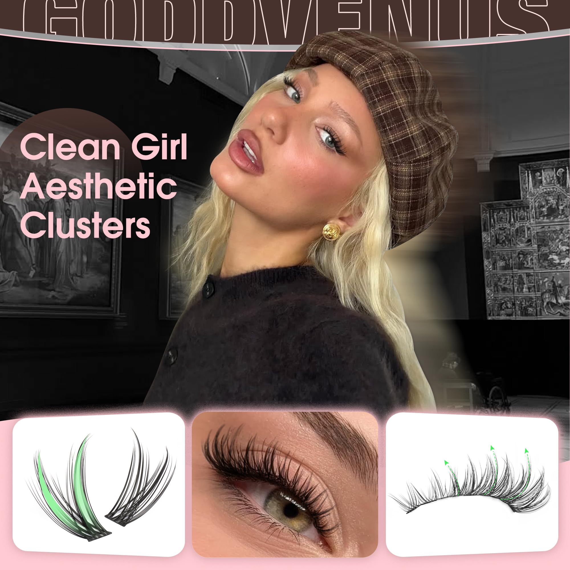 Goddvenus Wispy Lash Clusters ultra-soft fibers deliver feather-light comfort.