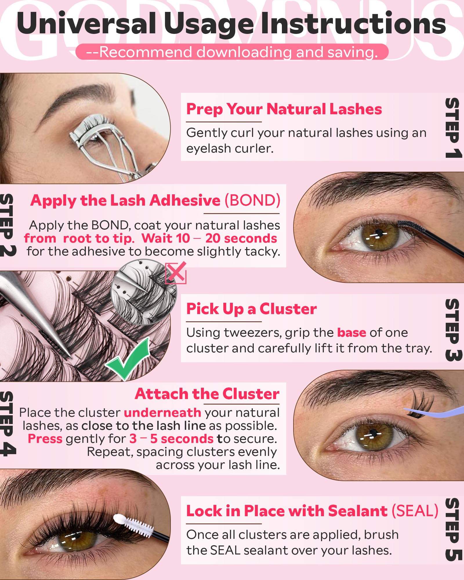 Goddvenus Wispy Lash Clusters versatility for daily wear and special occasions.